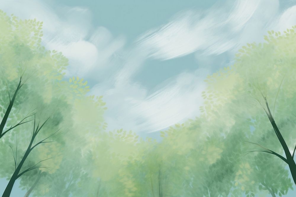 Trees backgrounds outdoors painting. AI generated Image by rawpixel.