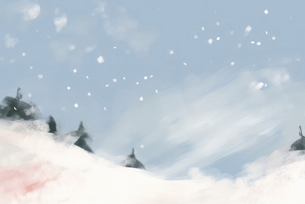 Winter outdoors drawing nature. AI generated Image by rawpixel.