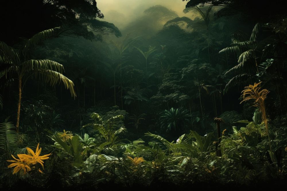 Tropical forest vegetation outdoors tropics. AI generated Image by rawpixel.