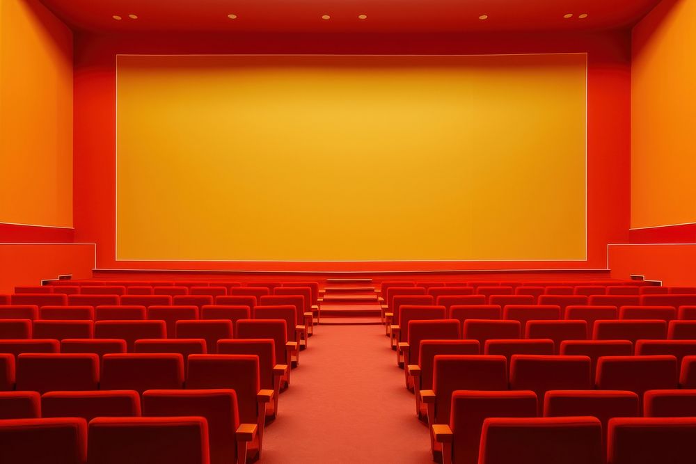 Cinema auditorium architecture repetition. AI generated Image by rawpixel.