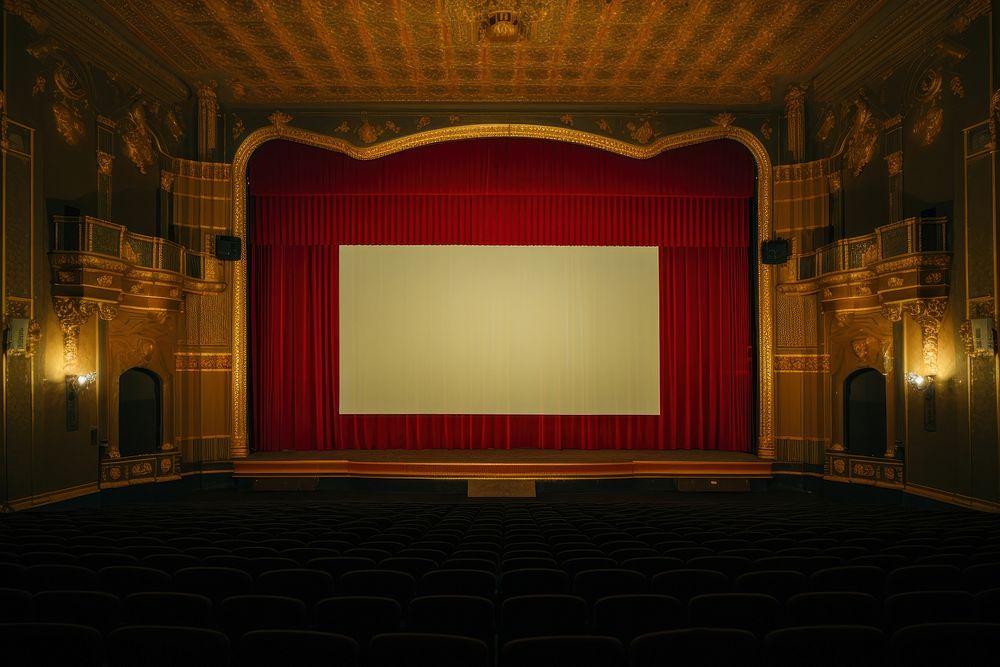 Cinema auditorium stage hall. 