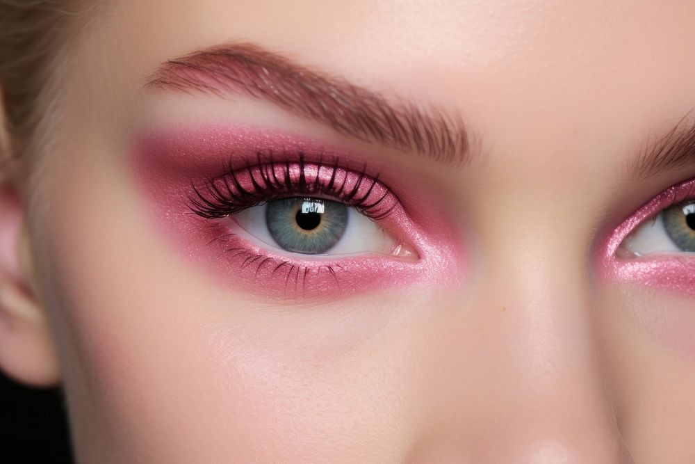 Eyeshadow cosmetics adult skin. AI generated Image by rawpixel.