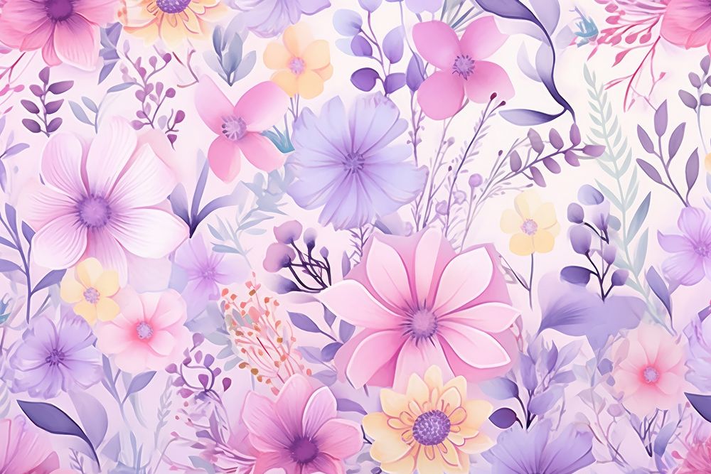 Flower background pattern backgrounds plant. AI generated Image by rawpixel.