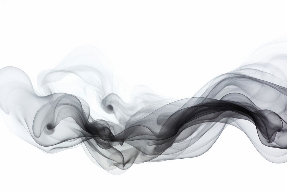 Ink black smoke backgrounds white. AI generated Image by rawpixel.