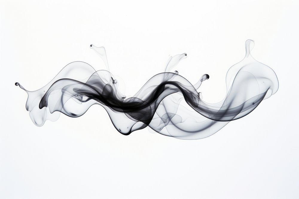 Ink black smoke backgrounds white background. AI generated Image by rawpixel.