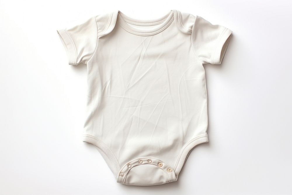 A baby bodysuit t-shirt sleeve white. AI generated Image by rawpixel.