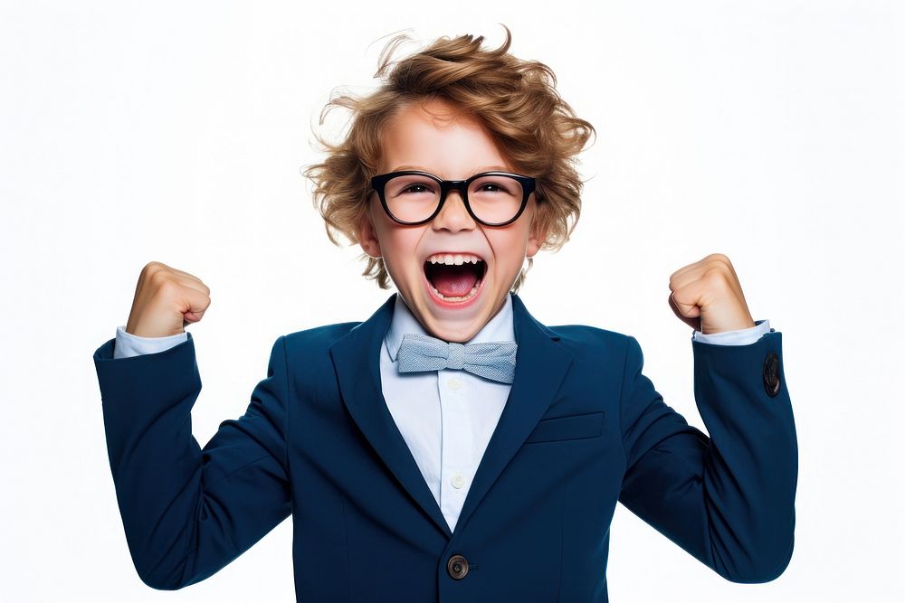 Shouting success adult white background. AI generated Image by rawpixel.