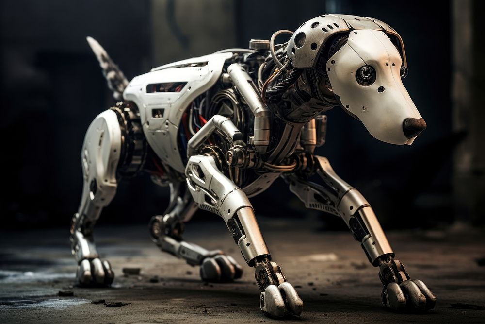 A robotic dog transportation futuristic carnivora. AI generated Image by rawpixel.