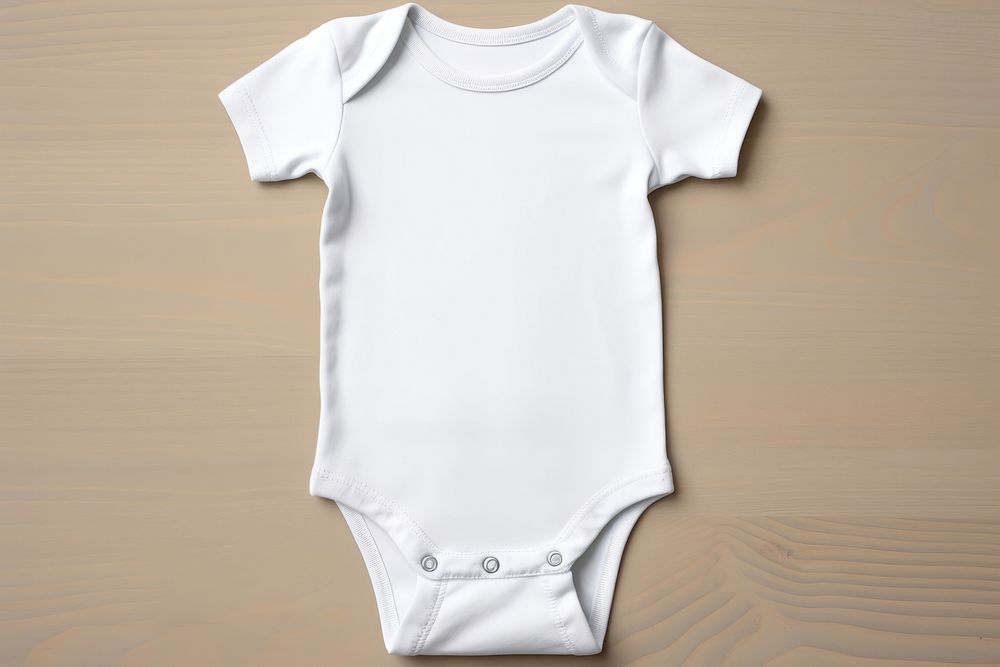 A White baby bodysuit t-shirt white undershirt. AI generated Image by rawpixel.