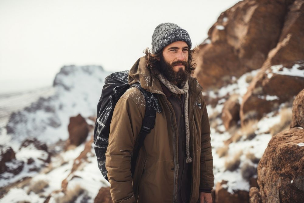 Latino man hiking adventure outdoors. AI generated Image by rawpixel.