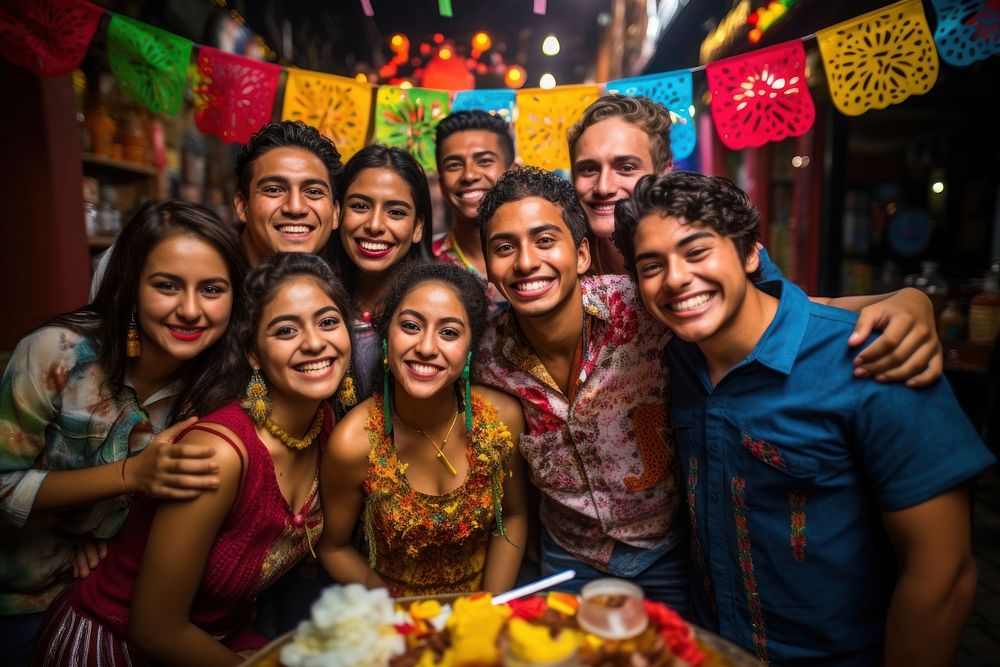 Mexicans party people adult. AI generated Image by rawpixel.