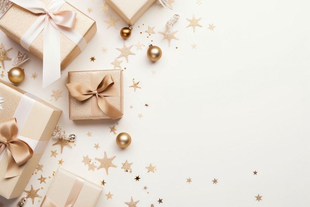 Neutral Christmas frame gift backgrounds christmas. AI generated Image by rawpixel.
