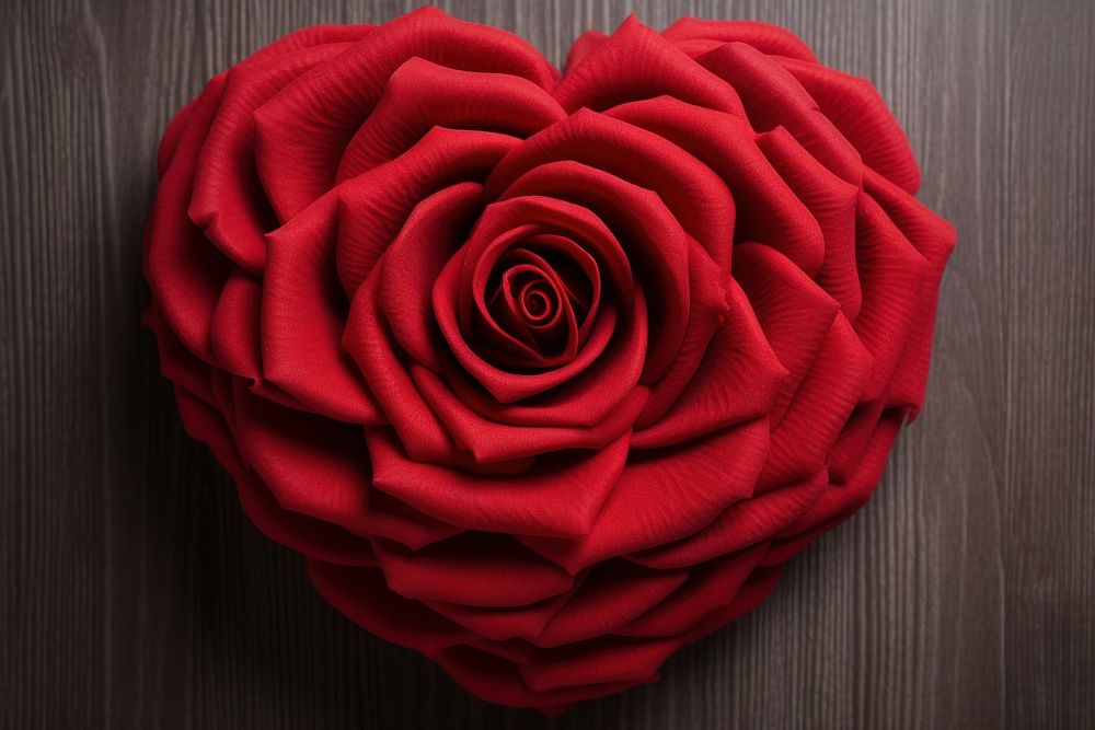 Rose In Love Shape rose flower shape. AI generated Image by rawpixel.