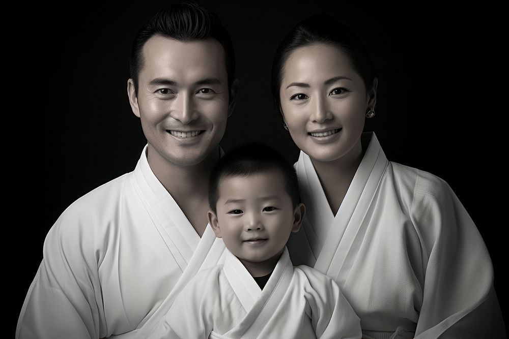Japanese family celebrate photography portrait adult. AI generated Image by rawpixel.
