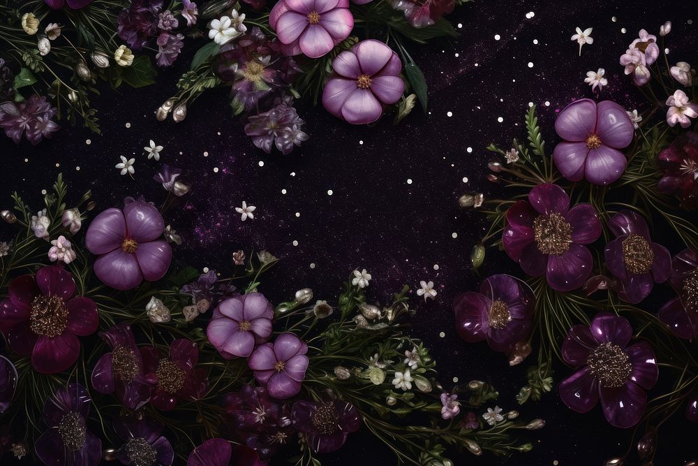 Flower purple backgrounds pattern. AI generated Image by rawpixel.