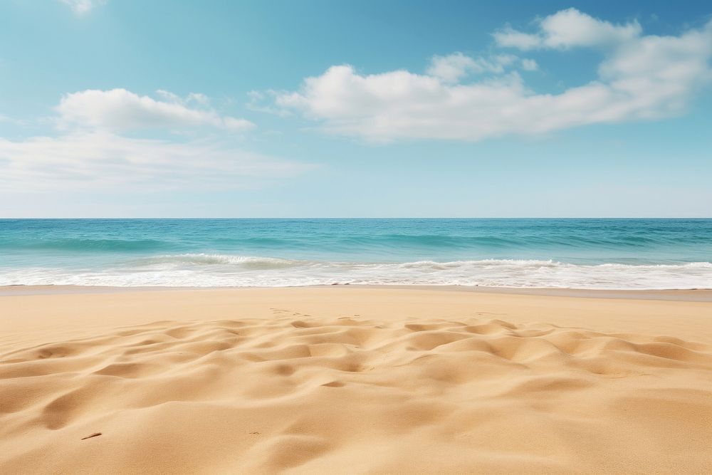 Sandy beach background outdoors horizon nature. AI generated Image by rawpixel.