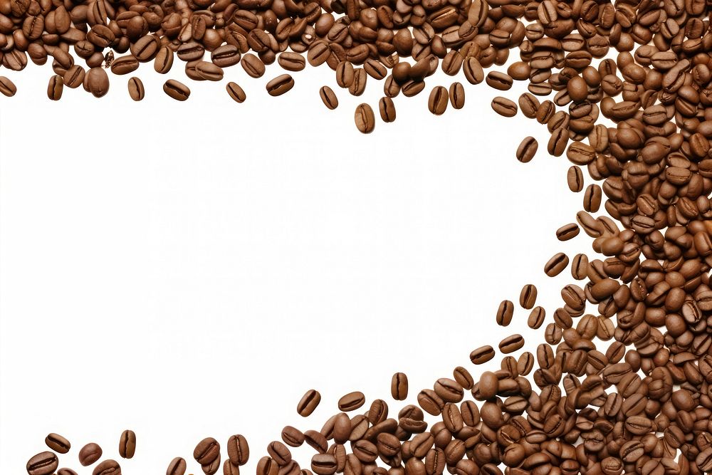 Coffee bean backgrounds white background coffee beans. AI generated Image by rawpixel.