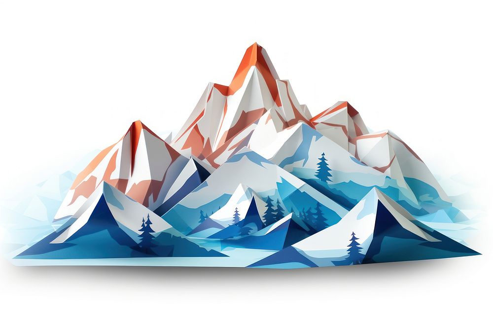 Mountain mountain nature art. AI generated Image by rawpixel.