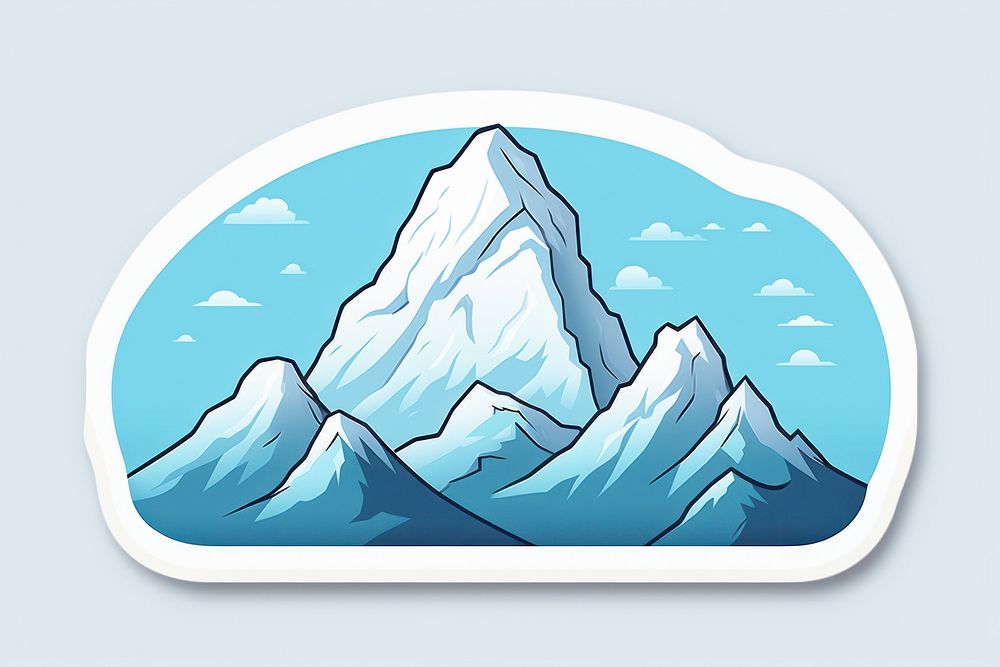 Mountain peak mountain iceberg glacier. AI generated Image by rawpixel.