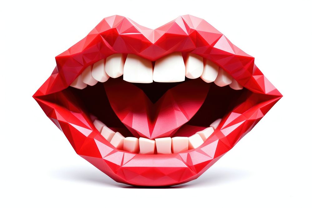 Mouth origami teeth paper. AI generated Image by rawpixel.