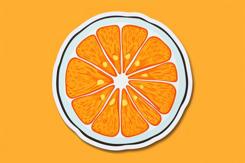 Orange slice grapefruit orange food. AI generated Image by rawpixel.