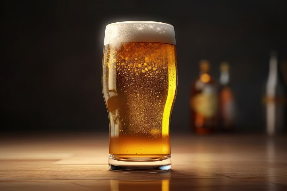 Beer beer drink lager. AI generated Image by rawpixel.