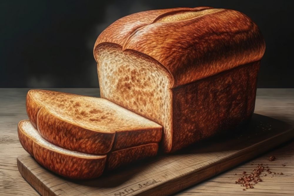 Bread bread food sourdough. AI generated Image by rawpixel.