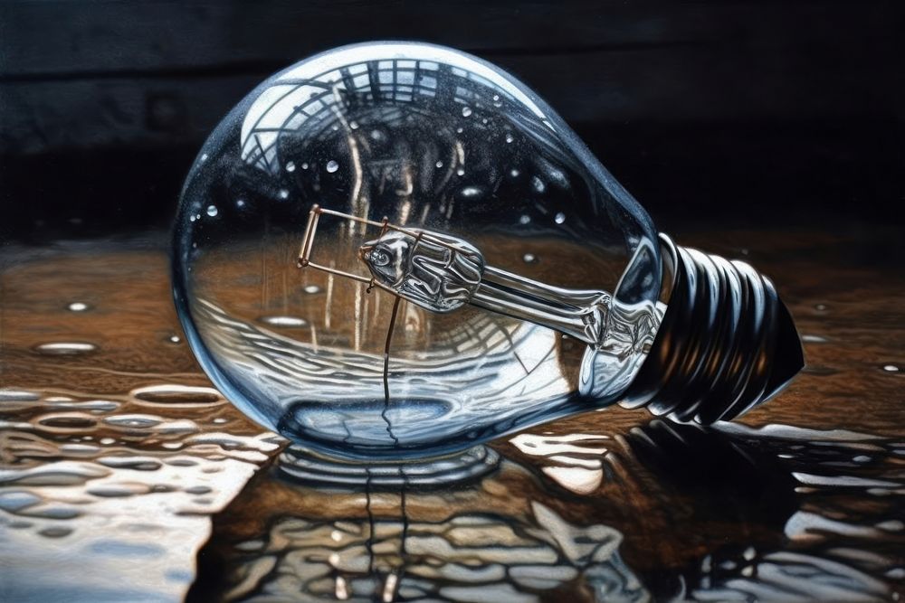 Light bulb lightbulb electricity illuminated. AI generated Image by rawpixel.