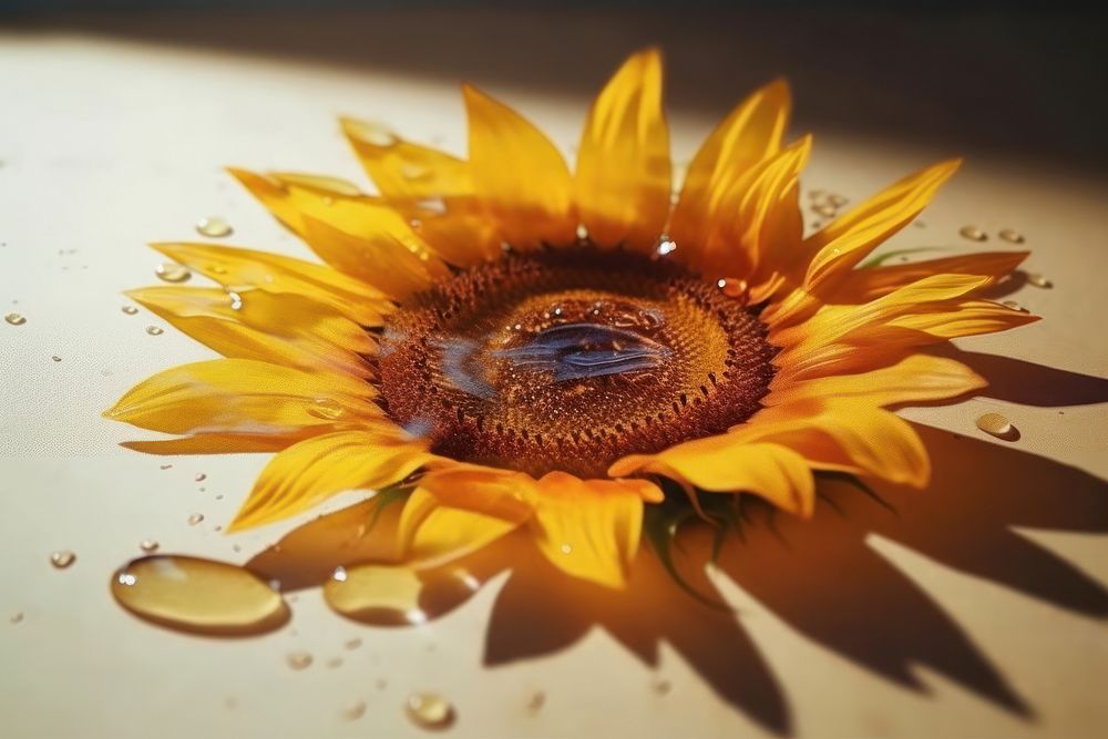 Sun sunflower petal plant. AI generated Image by rawpixel.