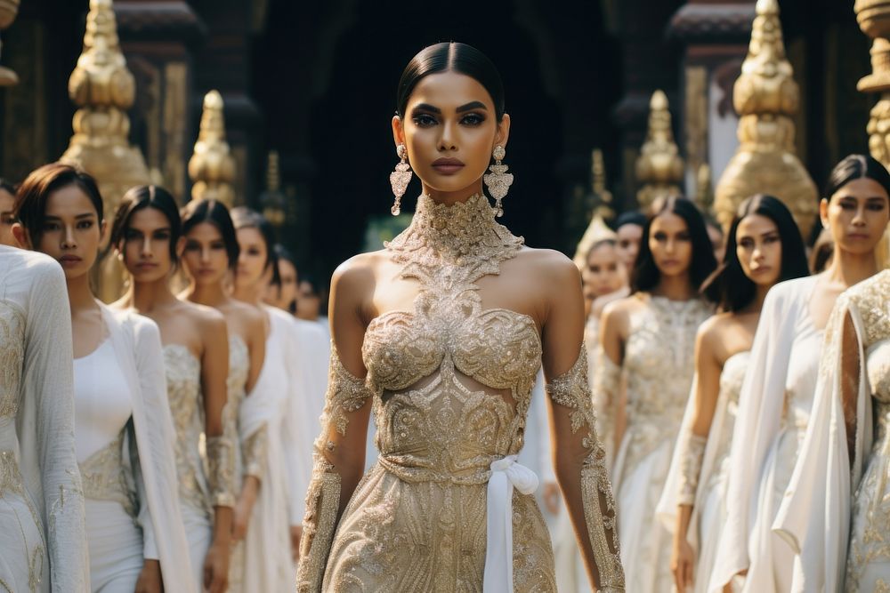 Fashion industry in Thailand 2023 wedding adult bride. AI generated Image by rawpixel.