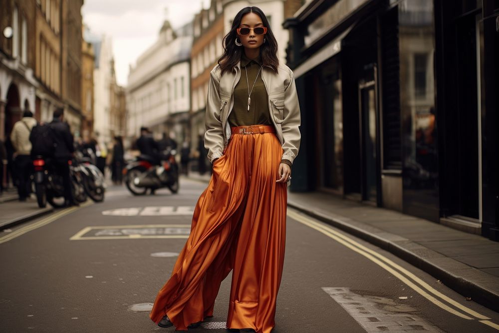 Thai woman Best Street Style Looks From London Fashion Week in 2023 street fashion adult. AI generated Image by rawpixel.
