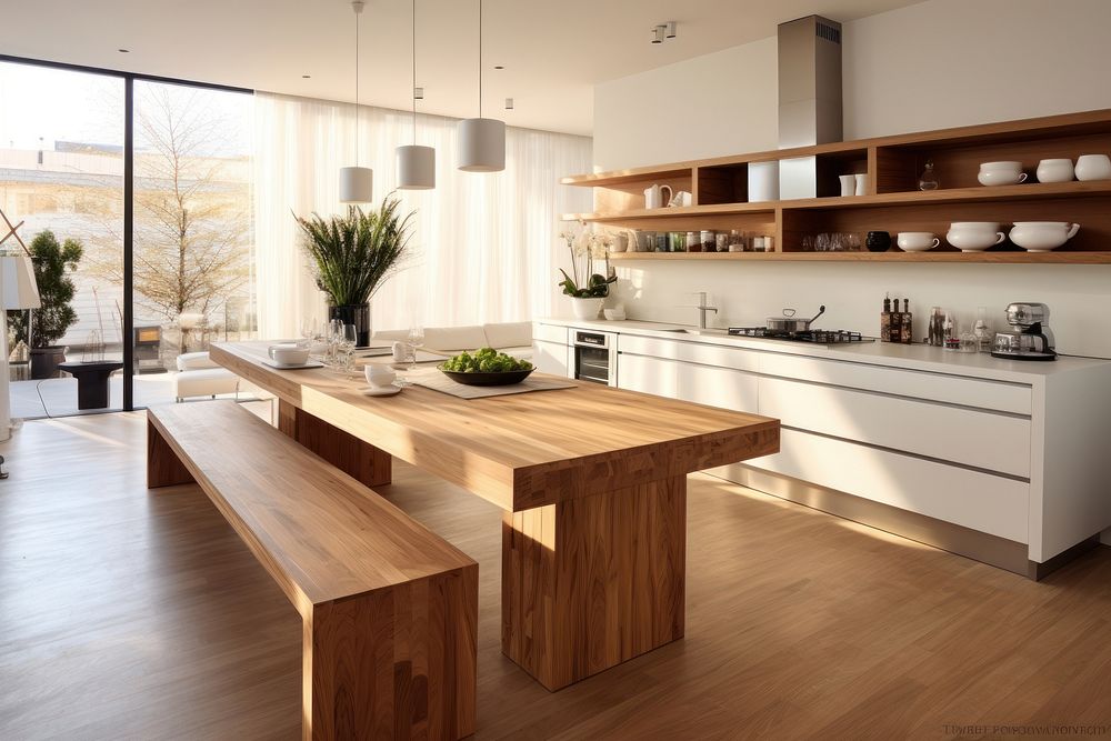 Kitchen furniture wood architecture. 