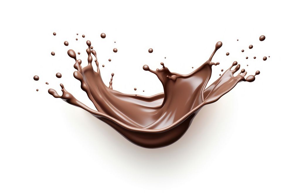 Chocolate milk splash white background refreshment splattered. AI generated Image by rawpixel.
