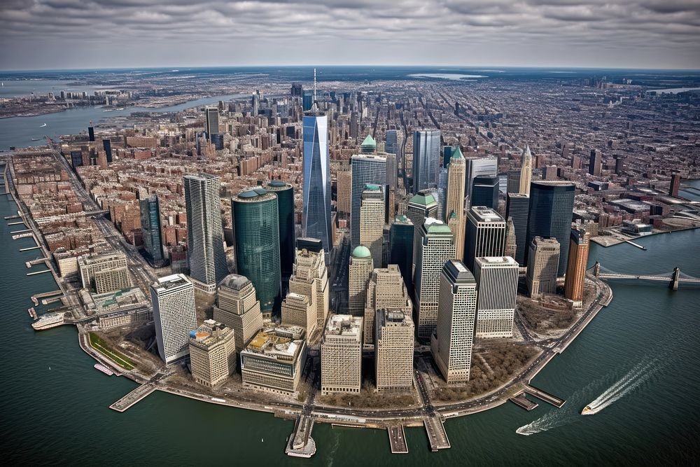 New York city architecture cityscape. AI generated Image by rawpixel.