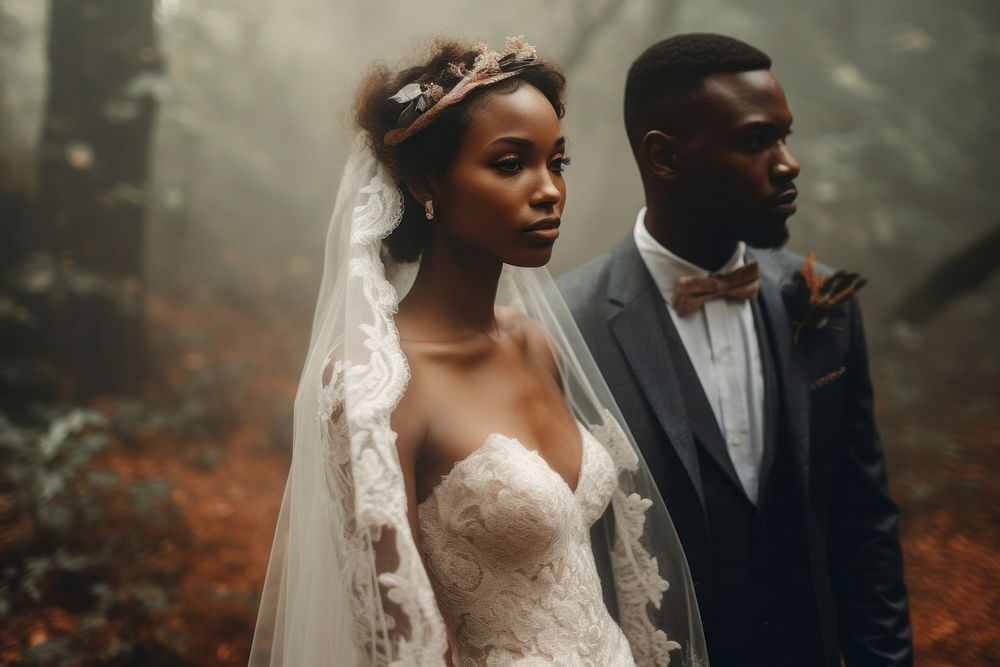 African wedding bride fashion. AI generated Image by rawpixel.