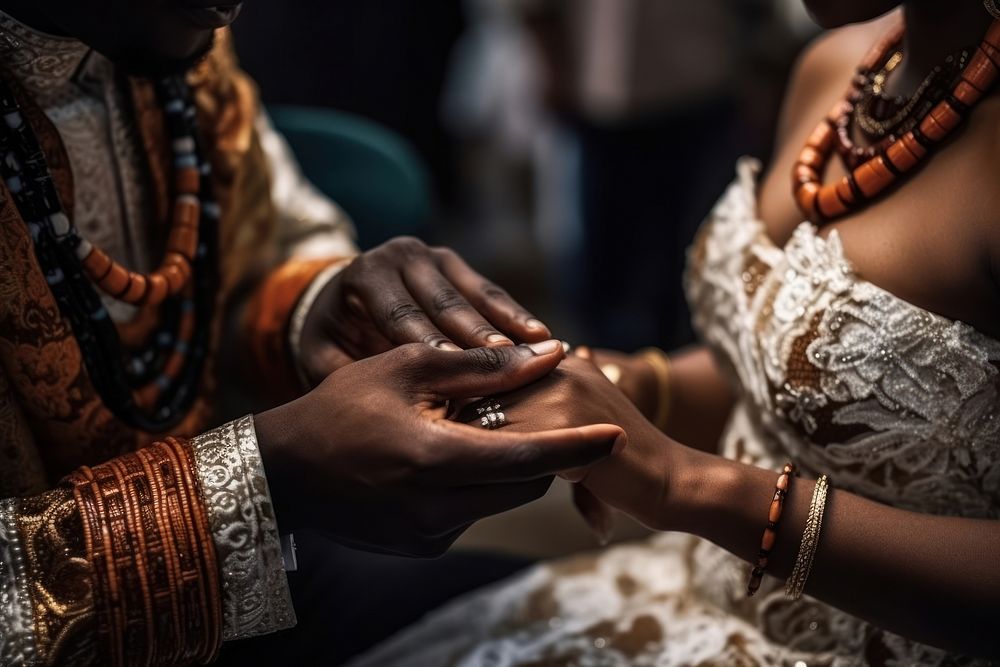 African bracelet jewelry wedding. AI generated Image by rawpixel.