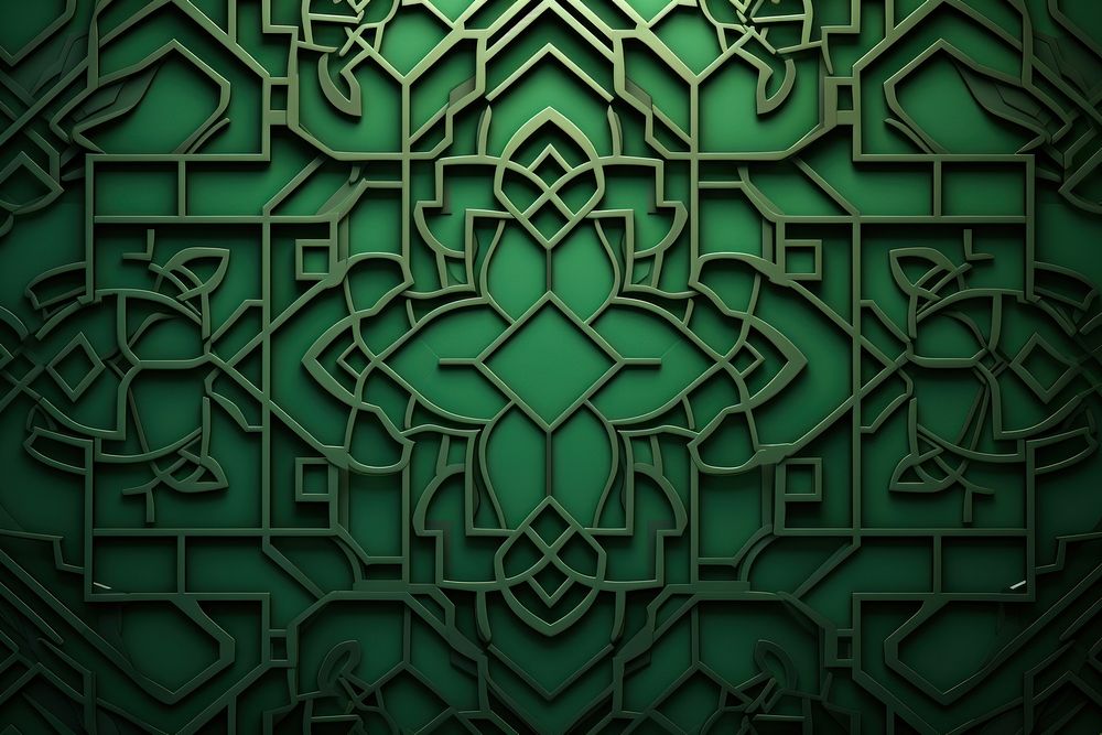 Arabic Green Backgrounds Pattern. AI | Free Photo Illustration - Rawpixel