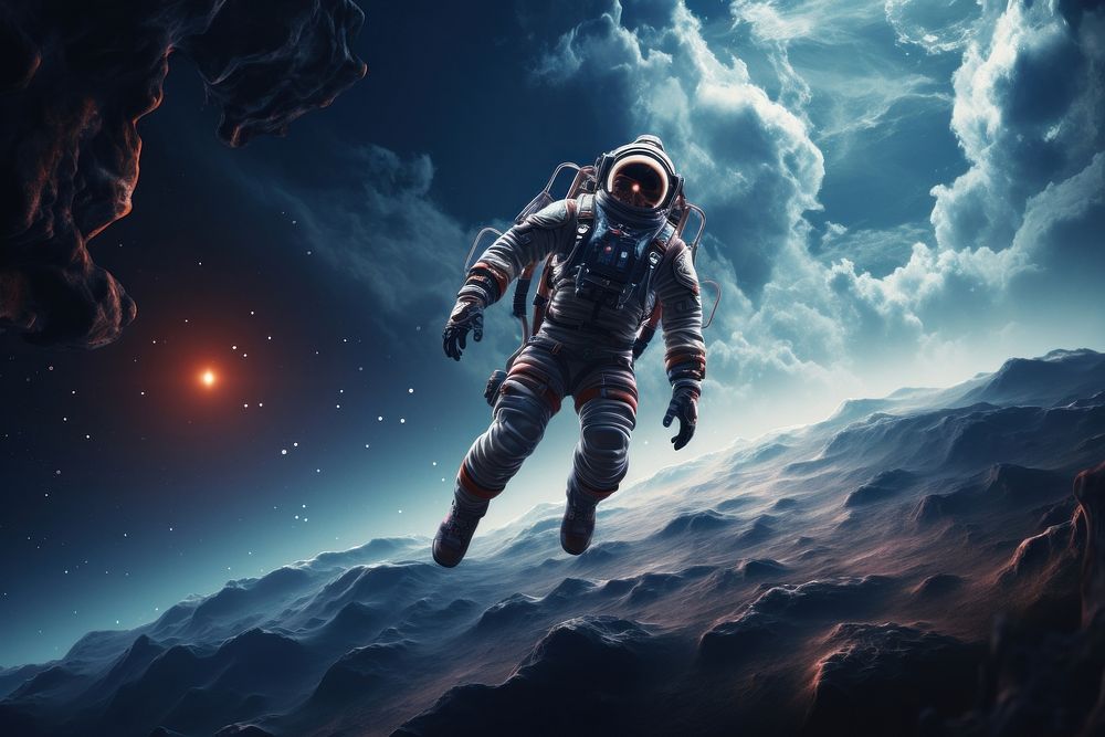 Astronaut space astronomy adventure. AI generated Image by rawpixel.