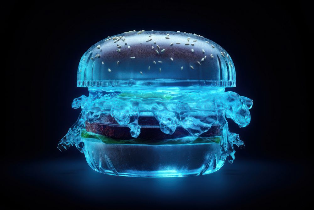 Burger night food blue. AI generated Image by rawpixel.