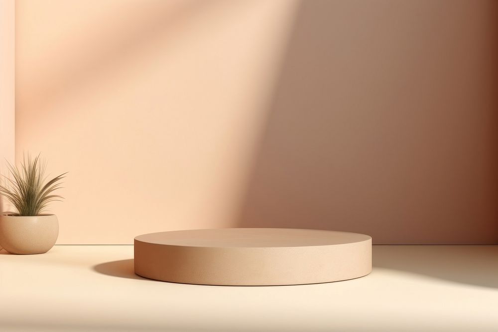 Podiums table plant simplicity. AI generated Image by rawpixel.
