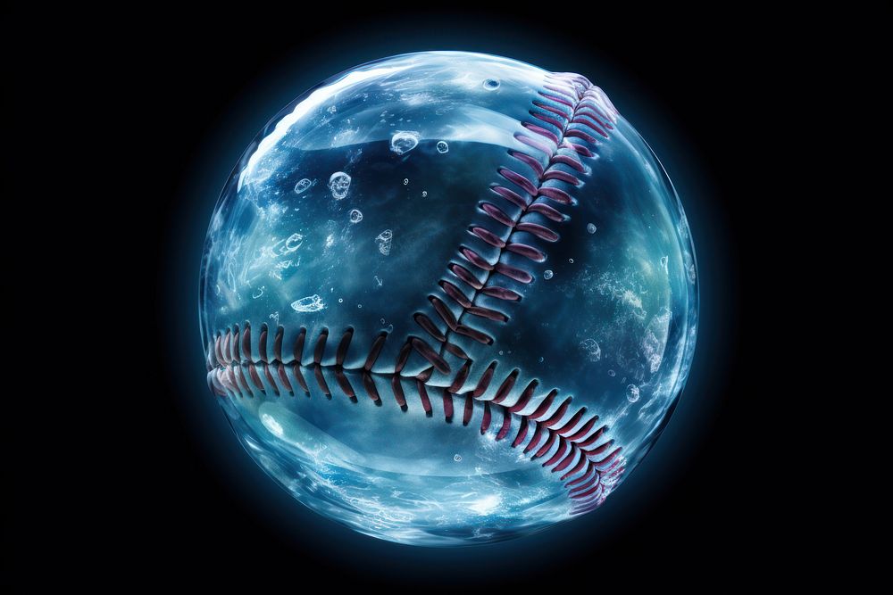 Baseball baseball sphere night. AI generated Image by rawpixel.