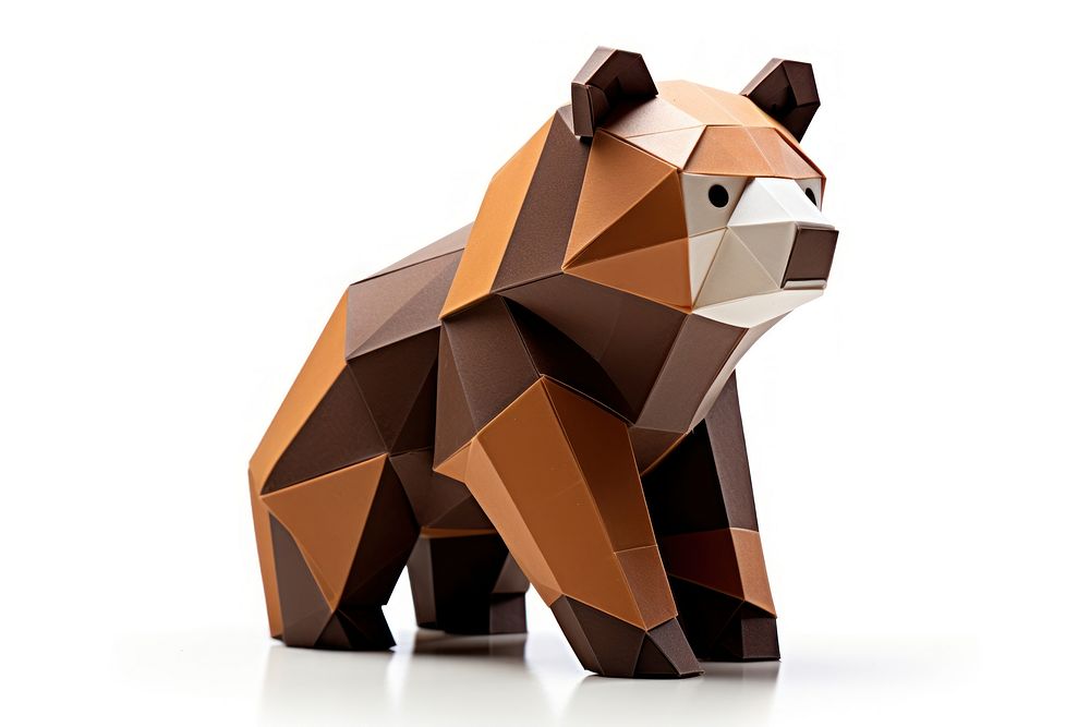 Bear origami bear art. AI generated Image by rawpixel.