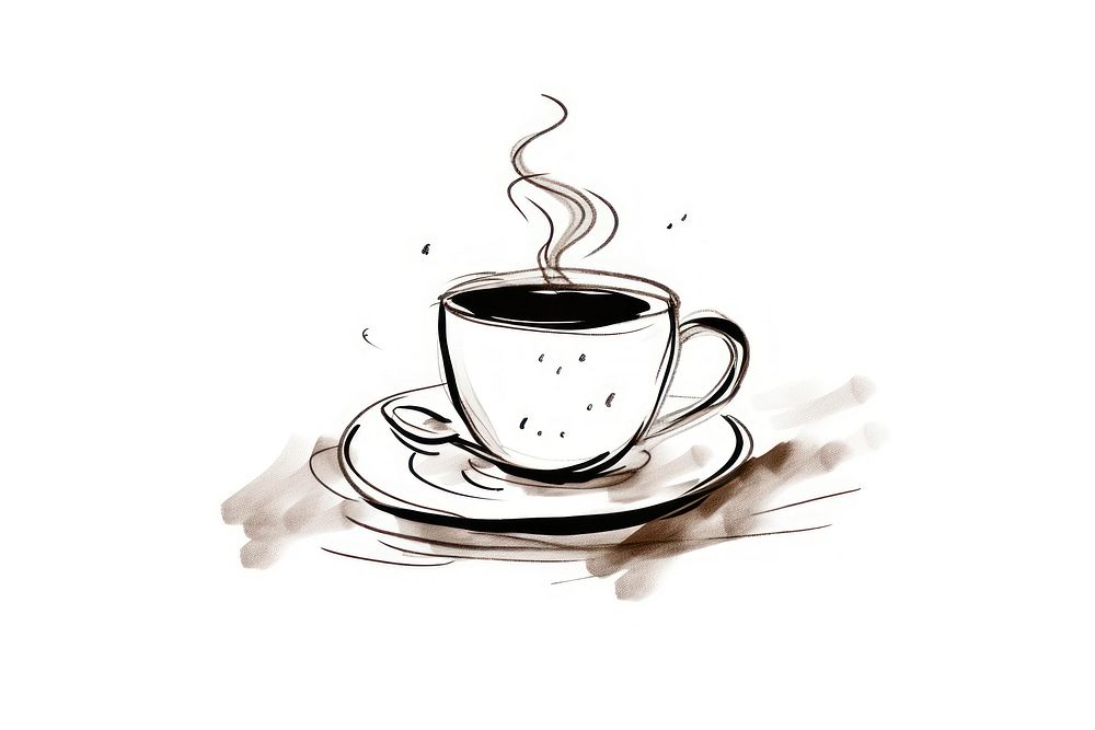 Coffee coffee drawing drink. AI generated Image by rawpixel.