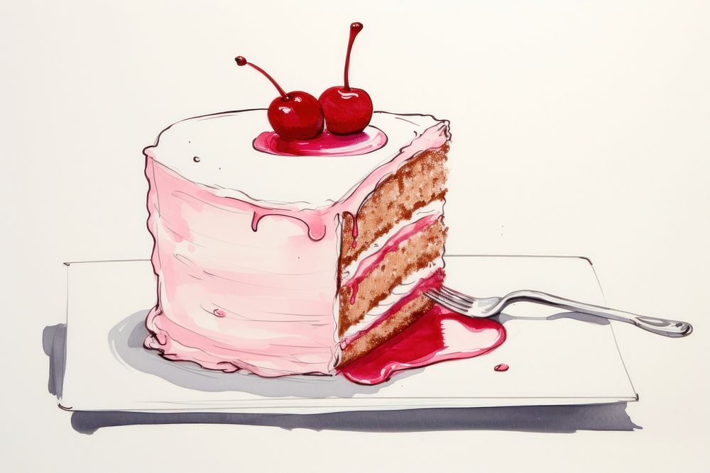 Cake cake dessert cream. AI generated Image by rawpixel.