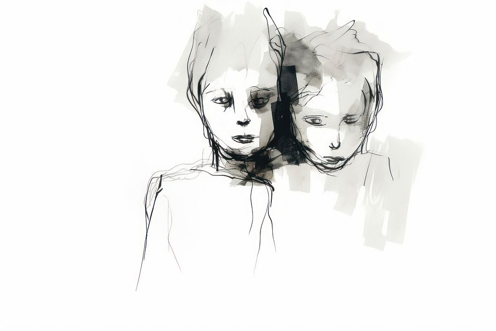 Children drawing sketch art. AI generated Image by rawpixel.