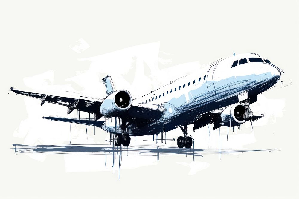 Airplane airplane aircraft airliner. AI generated Image by rawpixel.
