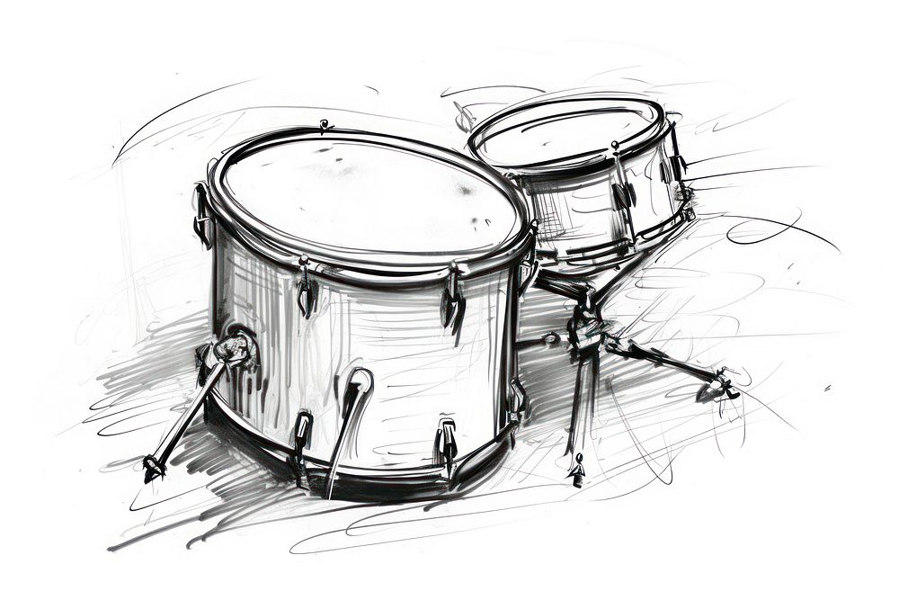 Percusión de tambores de dibujo de tambores. AIPercusión de tambores de dibujo de tambores. AI  