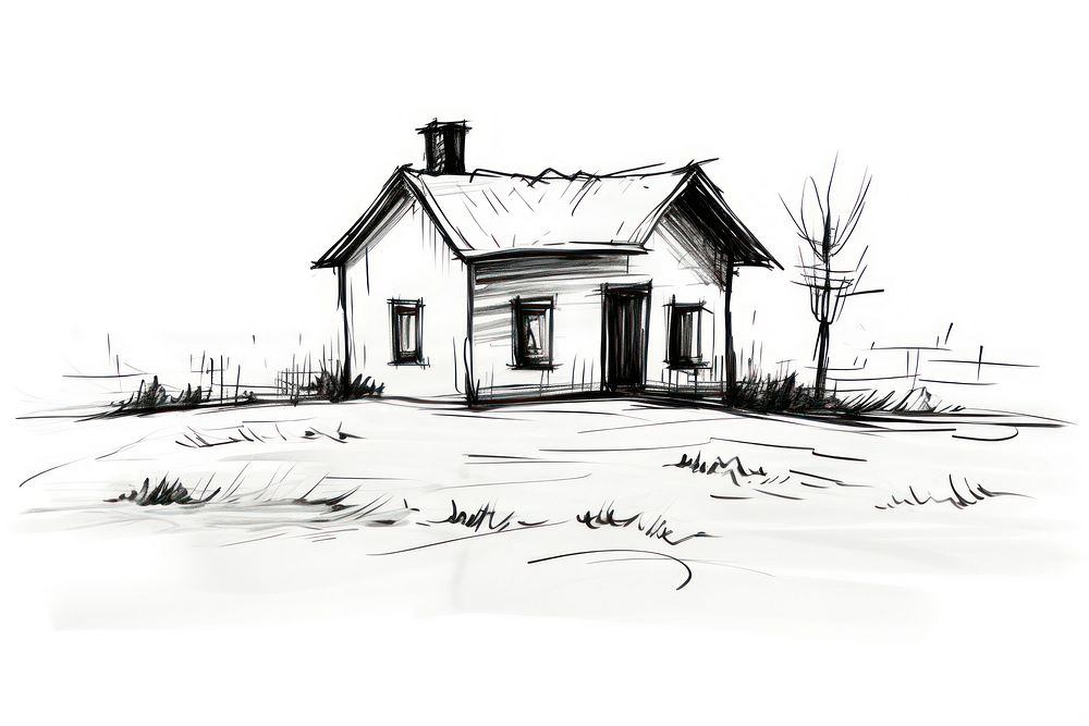 Home drawing sketch white. AI generated Image by rawpixel.