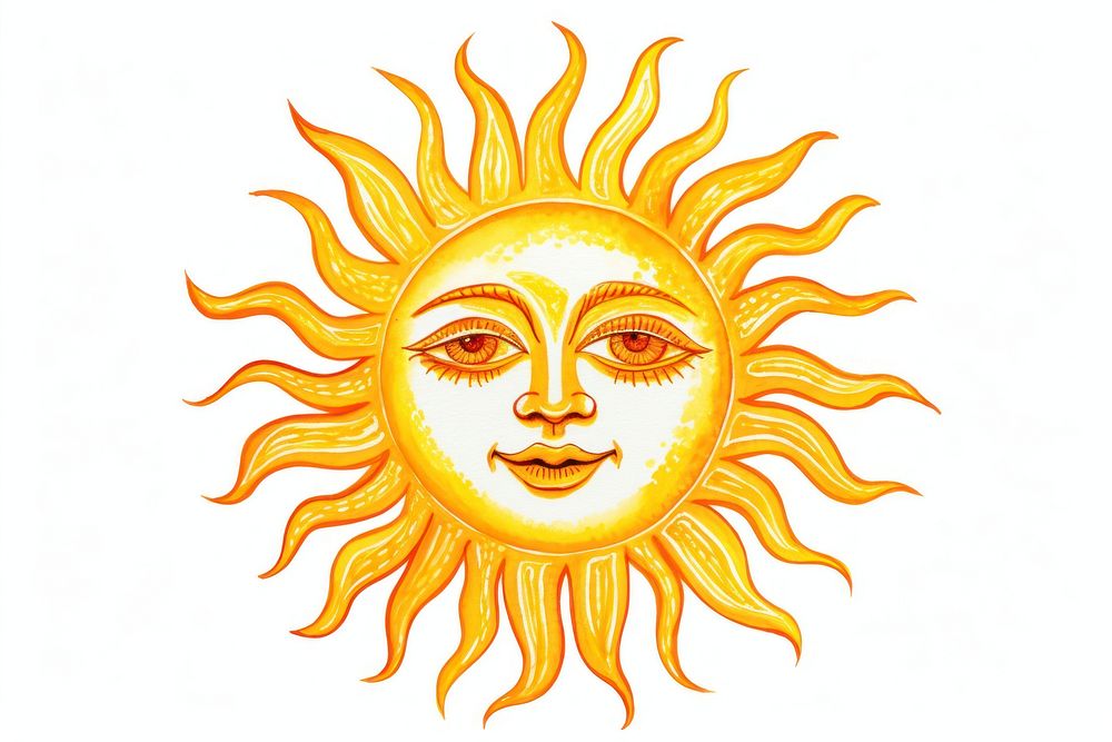 Sun sun art representation. AI generated Image by rawpixel.