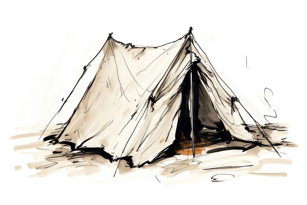 Tent tent outdoors drawing. AI generated Image by rawpixel.